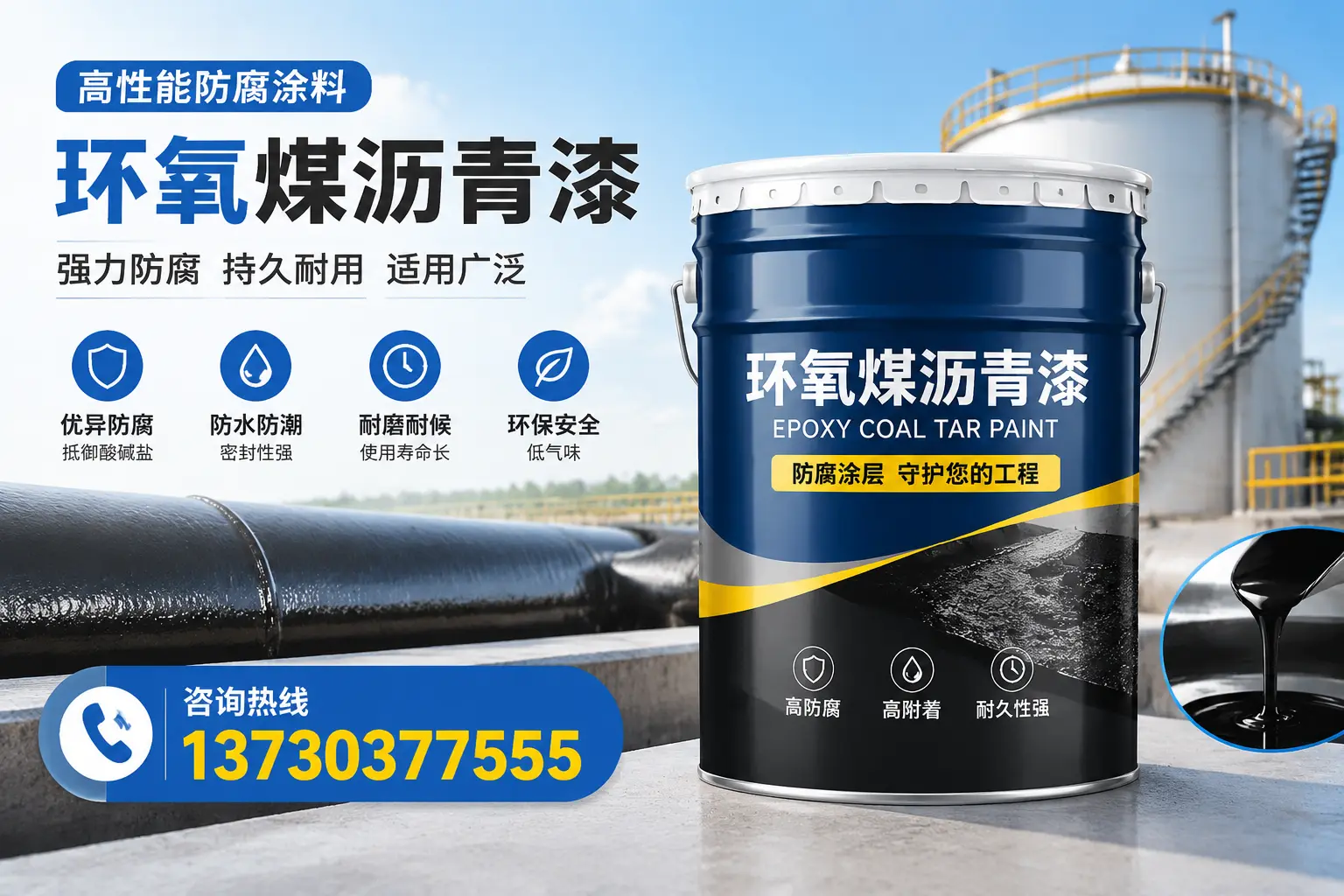 环氧煤沥青漆的耐久性分析，适合连江的使用场景