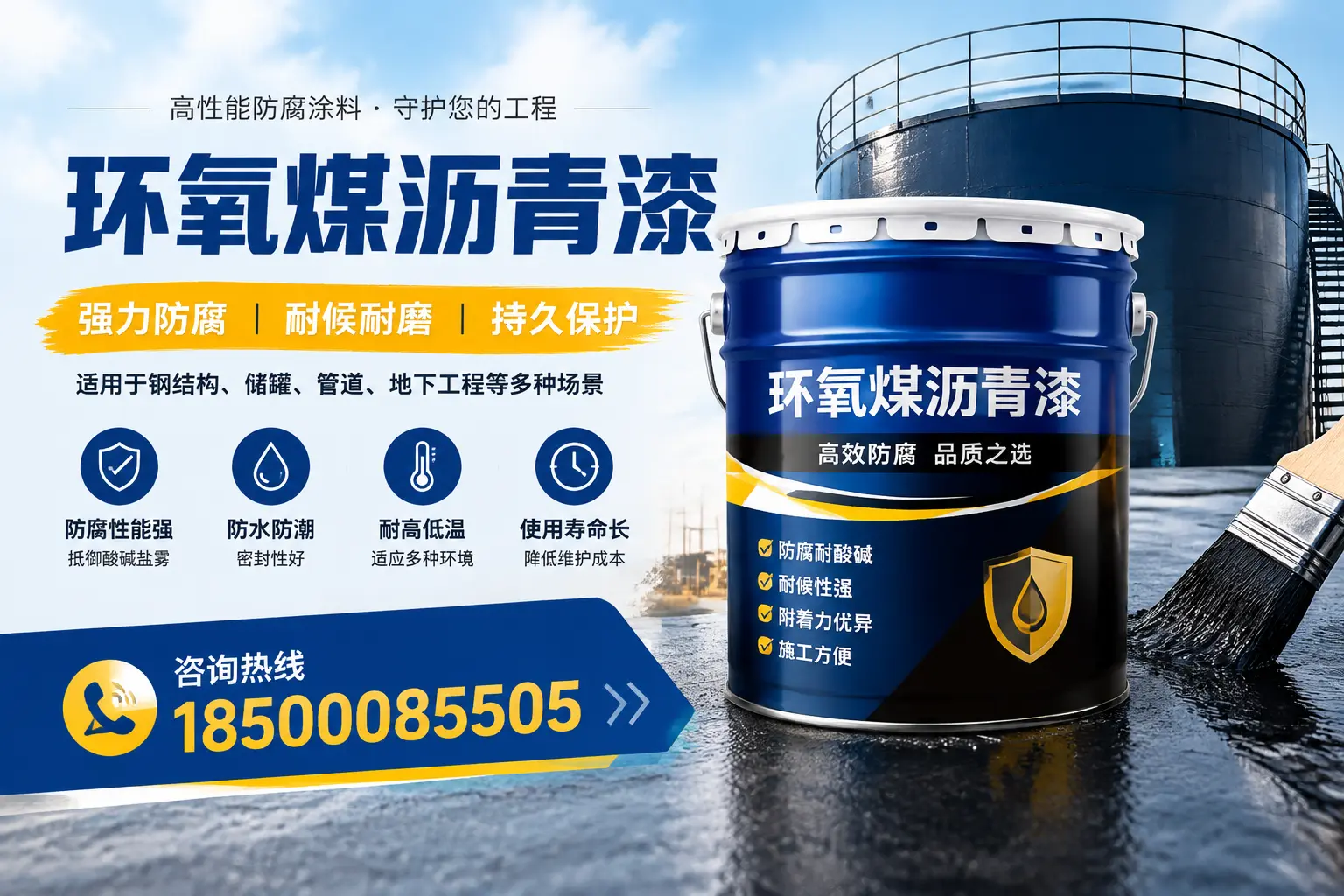 环氧煤沥青漆在工业中的应用，连江企业的选择